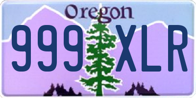 OR license plate 999XLR