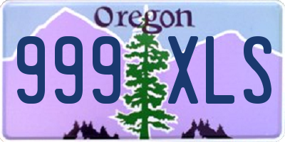 OR license plate 999XLS