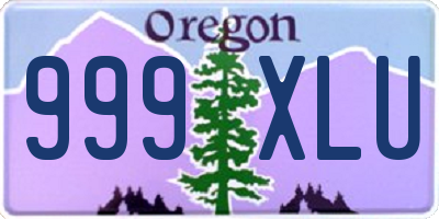 OR license plate 999XLU