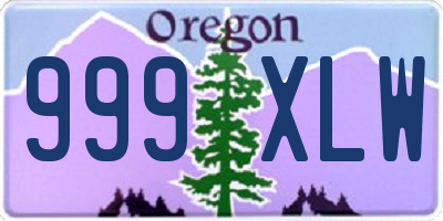 OR license plate 999XLW