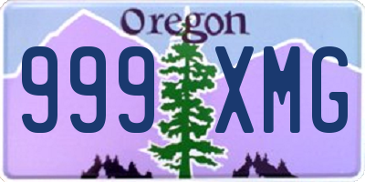 OR license plate 999XMG