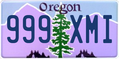 OR license plate 999XMI