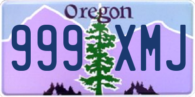 OR license plate 999XMJ
