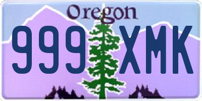 OR license plate 999XMK