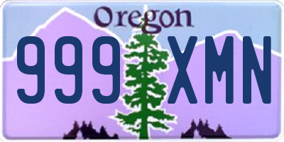 OR license plate 999XMN