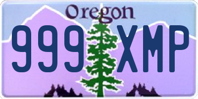 OR license plate 999XMP