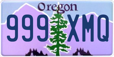 OR license plate 999XMQ