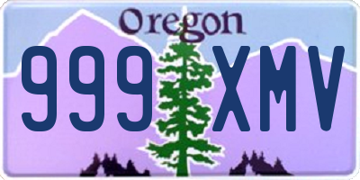 OR license plate 999XMV