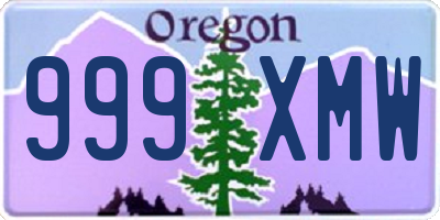 OR license plate 999XMW