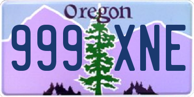 OR license plate 999XNE