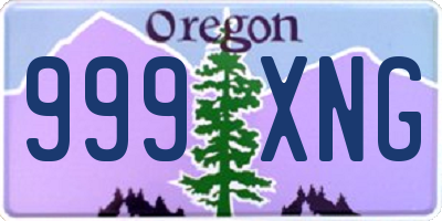 OR license plate 999XNG