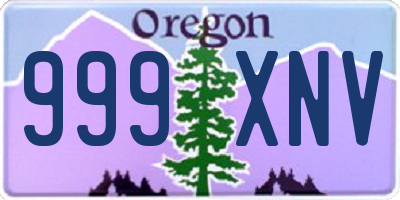 OR license plate 999XNV