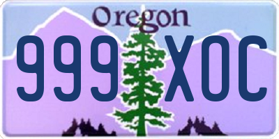 OR license plate 999XOC