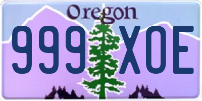 OR license plate 999XOE