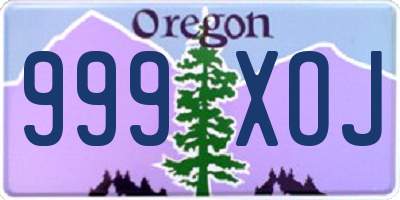 OR license plate 999XOJ