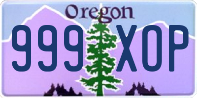 OR license plate 999XOP