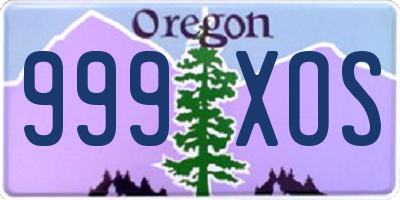 OR license plate 999XOS