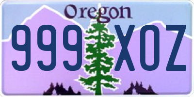 OR license plate 999XOZ
