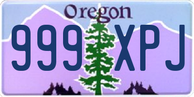 OR license plate 999XPJ