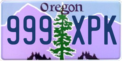 OR license plate 999XPK