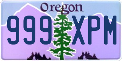 OR license plate 999XPM