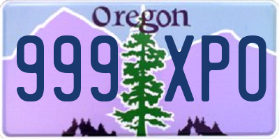 OR license plate 999XPO