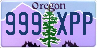 OR license plate 999XPP