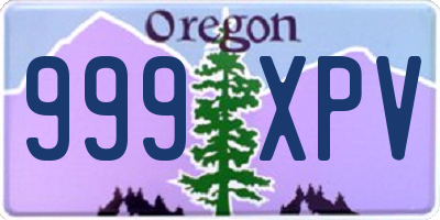 OR license plate 999XPV