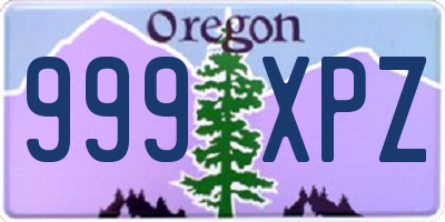 OR license plate 999XPZ