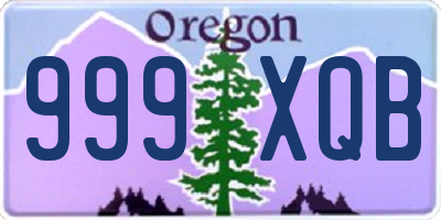 OR license plate 999XQB