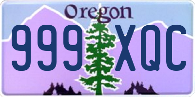 OR license plate 999XQC