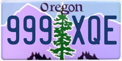 OR license plate 999XQE