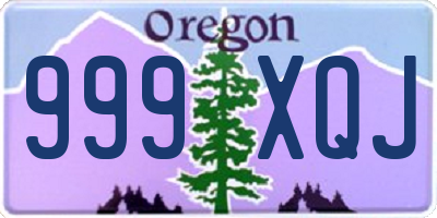 OR license plate 999XQJ