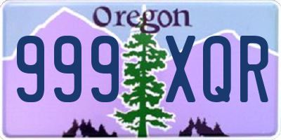 OR license plate 999XQR