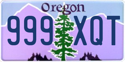 OR license plate 999XQT