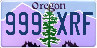 OR license plate 999XRF