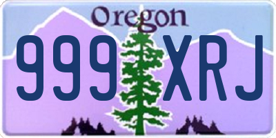 OR license plate 999XRJ