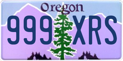 OR license plate 999XRS