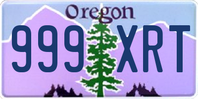 OR license plate 999XRT