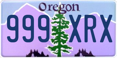 OR license plate 999XRX