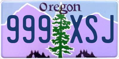 OR license plate 999XSJ