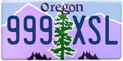 OR license plate 999XSL