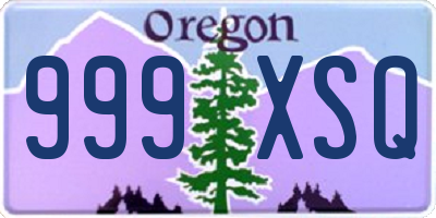 OR license plate 999XSQ