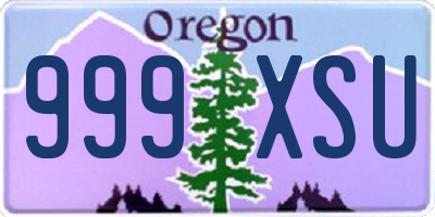 OR license plate 999XSU