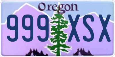 OR license plate 999XSX