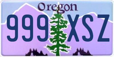 OR license plate 999XSZ