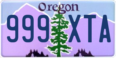 OR license plate 999XTA