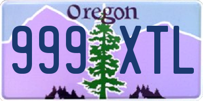OR license plate 999XTL