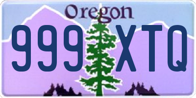 OR license plate 999XTQ