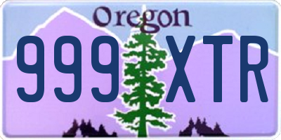 OR license plate 999XTR